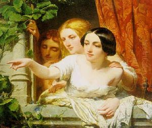 Ladies At A Window by Johann Bernhard Wittkamp