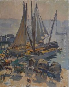 Chargement Des Voiliers by Charles Wittmann