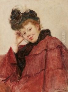 Portrait De Femme A La Voillette