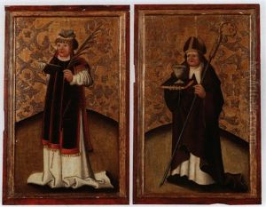 Der Hl. Stephanus (+ Der Hl. Paul, Gemaldepaar) by Konrad Witz