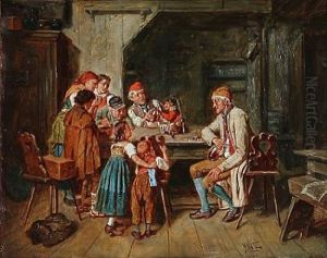 Inn Interior With A Monkey Entertaining The Guests