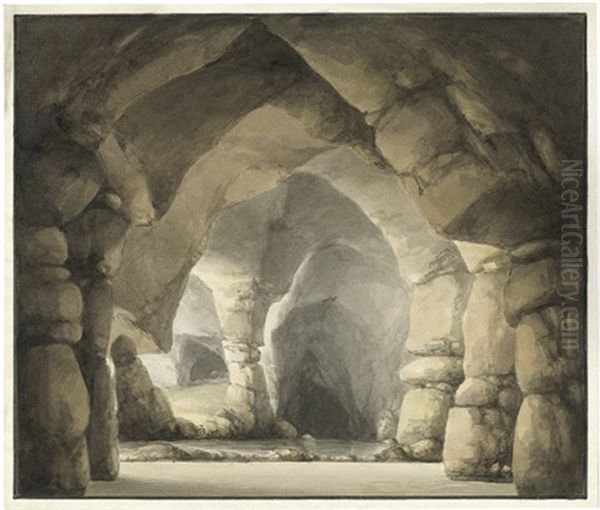 Blick In Eine Felsgrotte (neptunsgrotte In Tivoli?) - view 1