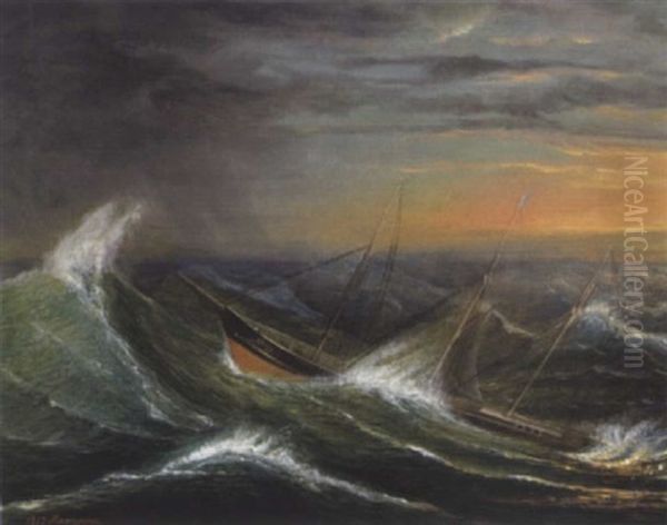 Segelschiff Im Sturm - view 1