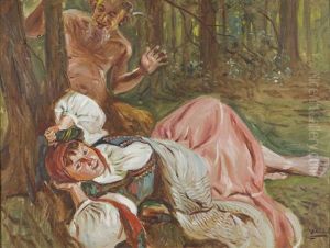 Scene With Satyr