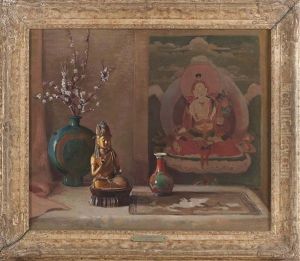 Still Life With Asian Art by Arthur William Woelfle