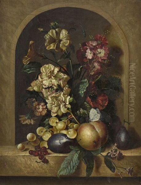 Bouquet De Fleurs Sur Un Entablement - view 1