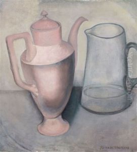 Carafe D'eau Et Cafetiere by Gustave van de Woestyne