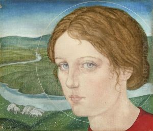Jeune Fille Ou Sainte Germaine De Pibrac by Gustave van de Woestyne