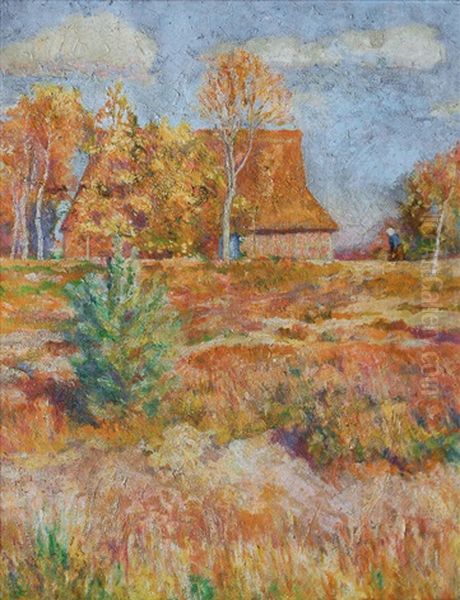 Landscape With House And A Woman - view 1