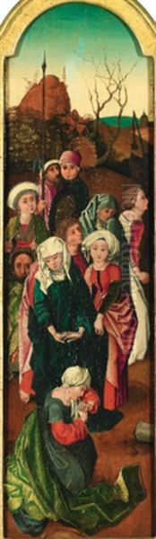 Retable De La Crucifixion, Les Trois Marie Au Pied De La Croix (+ Les Bourreaux; Pair) - view 1