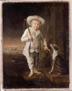 Portrait Of A Boy With A Whippet, An Eastern European City Beyond