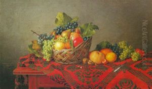 Composizione Di Frutta Su Un Tappeto by Christoph Wilhelm Wohlien