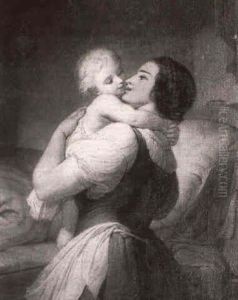 Mutter Mit Kind by Carl Wohnlich