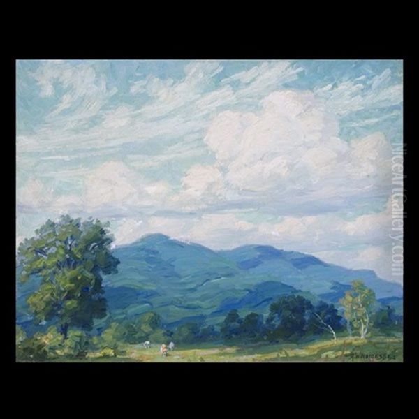 Mountain Landscape With Cows - view 1