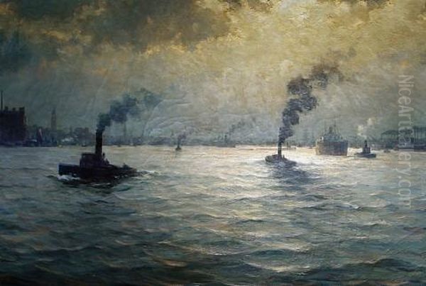 Shipping At Dusk - view 1