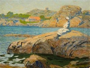 Kvinne Pa Svaberg by Oluf Wold-Torne