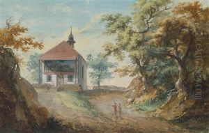 The Tell Chapel In The Hohle Gasse Near Kussnacht by Caspar Wolf