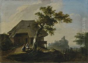 Bauernhaus In Oberbuchsiten by Caspar Wolf