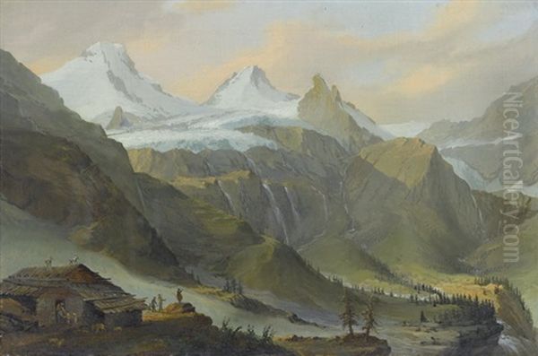 Blick Von Breitlauinen Gegen Den Breithorngletscher - view 1