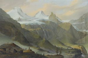 Blick Von Breitlauinen Gegen Den Breithorngletscher by Caspar Wolf