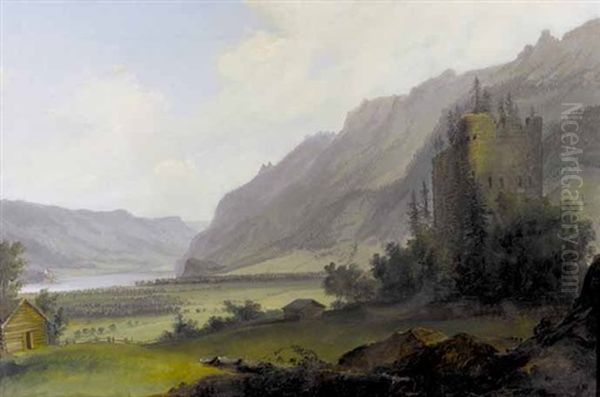 Ruine Unspunnen Mit Blick Auf Den Brienzersee - view 1