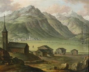 Blick Von Andermatt Gegen Hospental by Caspar Wolf