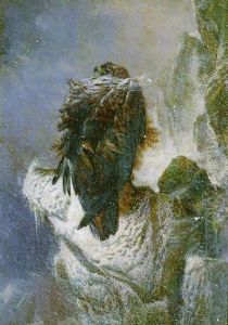 The Proud Bird Of The Mountain by Josef Wolf