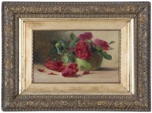 Still Life With Red Roses by Sarah Bender de Wolfe