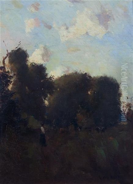 Figure In Wooded Landscape - view 1