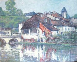 La Garonne A Taillebourg (lot Et Garonne) by Achille Bron