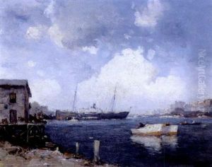 New York From Hoboken by Gustav Wolff