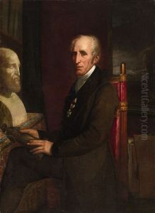 A Portrait Of Friedrich Christian Becherer by Johannes Eduard Wolff