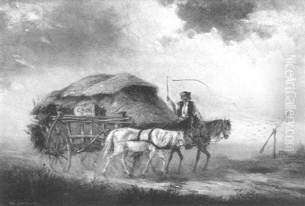 Heuwagen In Der Pusta - view 1