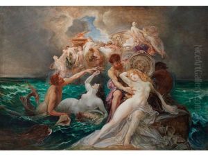 Poseidon Und Die Nereiden by Friedrich Ernst Wolfrom