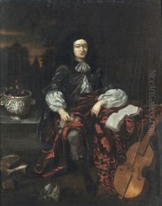 Interior Med Herre Och Viola Da Gamba by Aleijda Wolfsen
