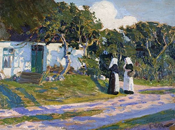 Fischerfrauen Am Gehoft. Hiddensee - view 1