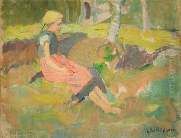 Madchen In Worpswede (study) - view 1