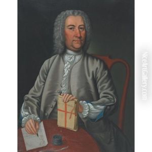 A Lawyer Writing A Letter To Buck Waller (+ A Lady Holding A Fan; Pair)