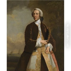 Portrait Of Captain Saumarez by John Wollaston