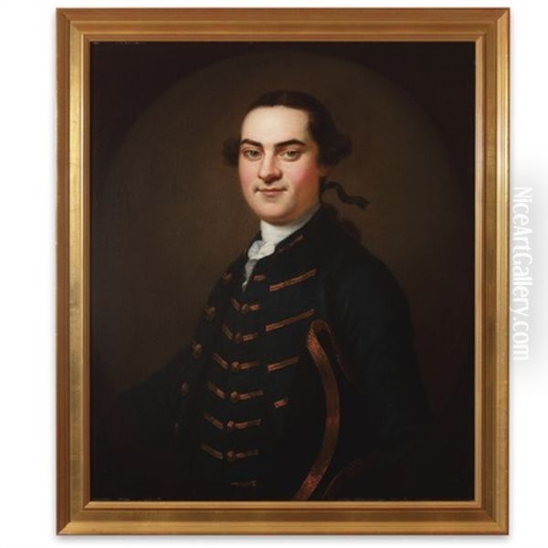 Portrait Of A Gentleman In A Blue Coat With Gold Trim (john Swift?) - view 1