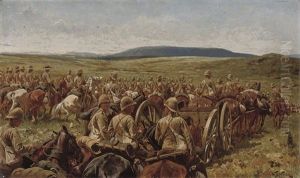 The Royal Horse Artillery And Mounted Infantry Crossing The Veldt The Royal Horse Artillery And Mounted Infantry Crossing The Veldt