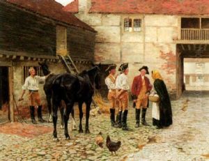 In The Stable Yard by William Barnes Wollen