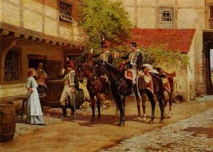 La Halte Des Hussards by William Barnes Wollen
