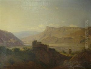 Romantische Fluslandschaft by Friedrich Ernst Wolperding