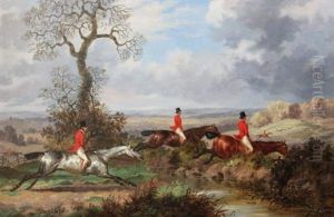 Fox Hunting Scenes (set Of 4) by Dean Wolstenholme the Younger