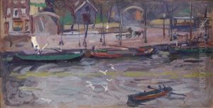 View On The Amstel With The Weesperzijde, Amsterdam