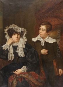 Portrait Einer Mutter Mit Ihrem Sohn by Pieter Christoffel Wonder