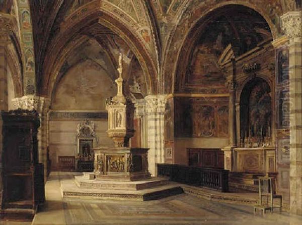 A Church Interior, Siena - view 1