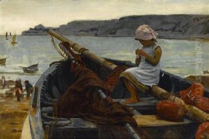 Mending The Sail by Charles Haigh Wood