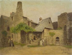 Village Scene by George Bacon Wood